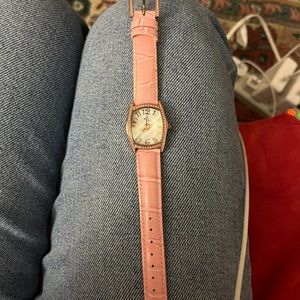 Brand new Swarovski pink leather watch